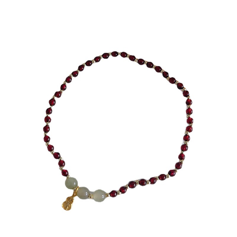 [Hàng Mới Về] Lắc Chân Đính Ngọc Bích Nhân Tạo Thương Hiệu Garnet Hetian Cho Nữ