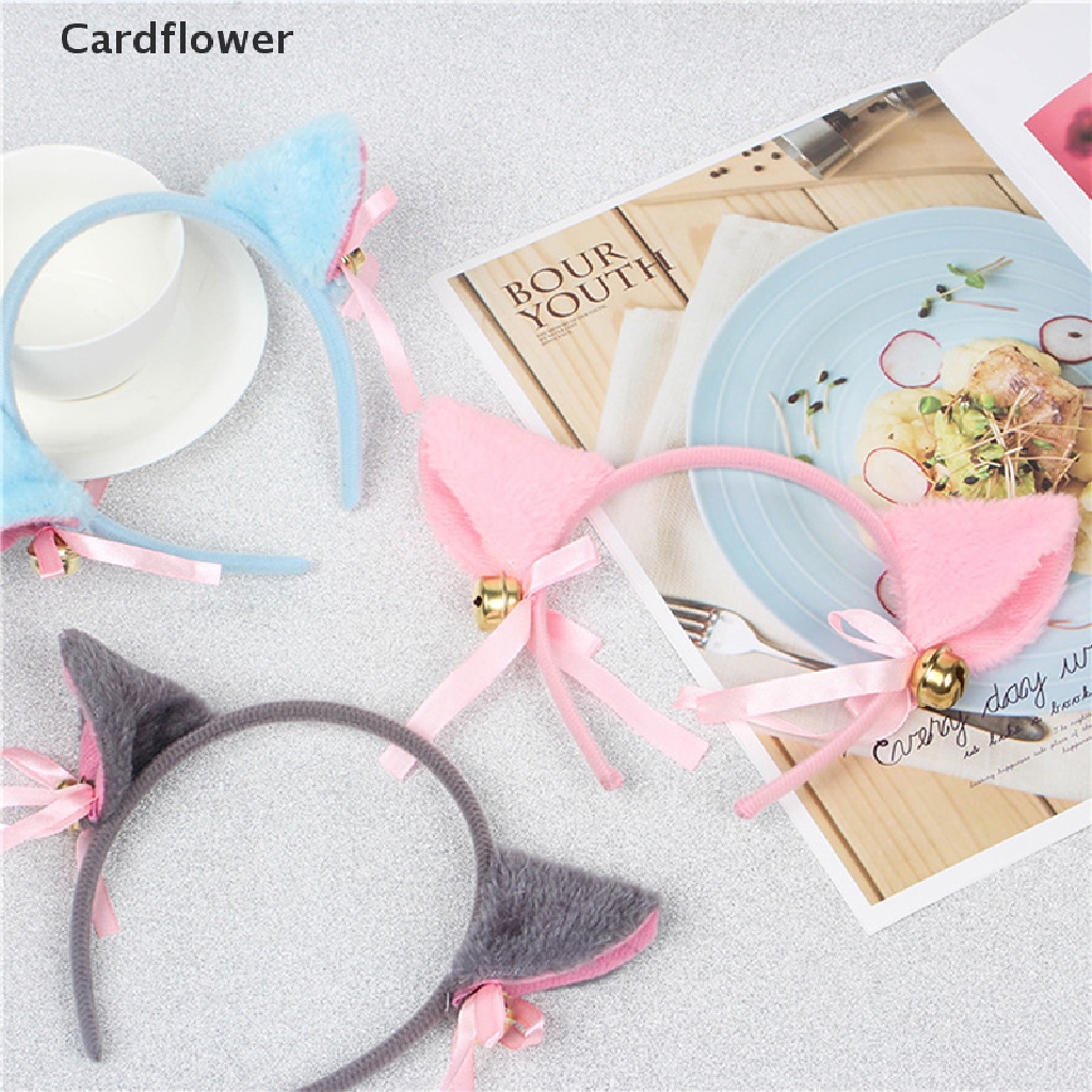 &lt; Cardflower &gt; Băng Đô Tai Mèo Lông Xù Hóa Trang Anime Cho Bé Trai Bé Gái