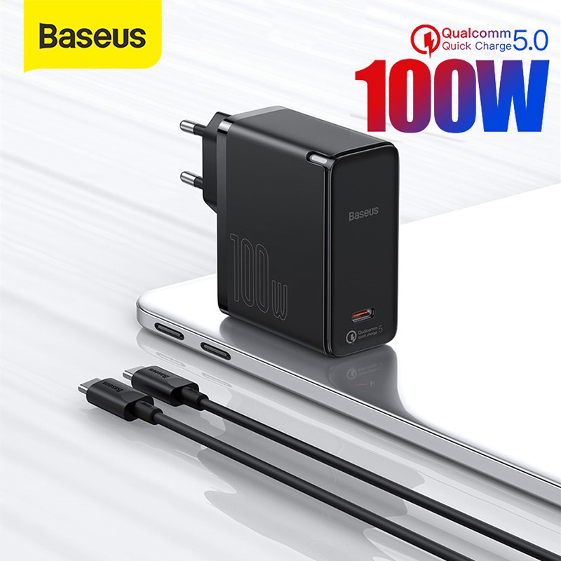 Cốc Sạc Nhanh Baseus 100w Gan2 Us Loại C Qc5.0 4.0 Pd 3.0