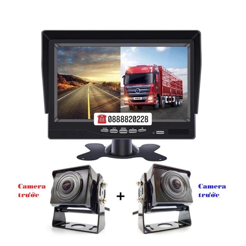 Cam Hành Trình AHD Xe Tải DC12-24V Ghi Hình Trước Sau- HS702 -Đại việt Auto