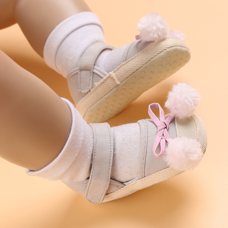 Giày Công Chúa Đế Mềm Bằng Da PU Đính Vương Miện Cho Bé Gái Sơ Sinh Tập Đi