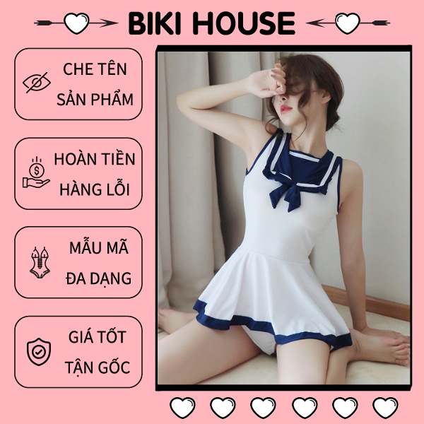 Váy ngủ cosplay học sinh đáng yêu đầm xòe hóa trang nữ sinh dễ thương BIKI HOUSE N768 - HCM - Giao Hỏa Tốc