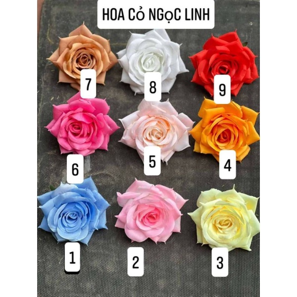 Bông hồng xoăn _ hoa giả cao cấp