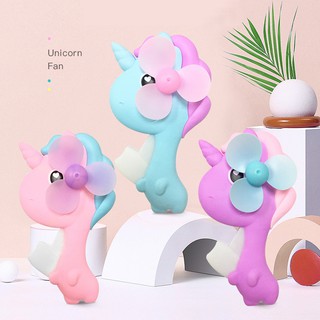 Quạt cầm tay mini cho bé hình Pony Unicorn cực đáng yêu màu xanh hồng tím cực xinh cực tiện dụng - Misolkids by huong274