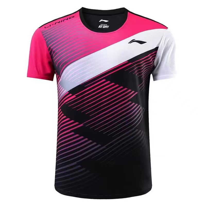 Li Ning Áo Thun Thể Thao Cầu Lông Tay Ngắn Nhanh Khô Tùy Chỉnh Cho Nam Và Nữ