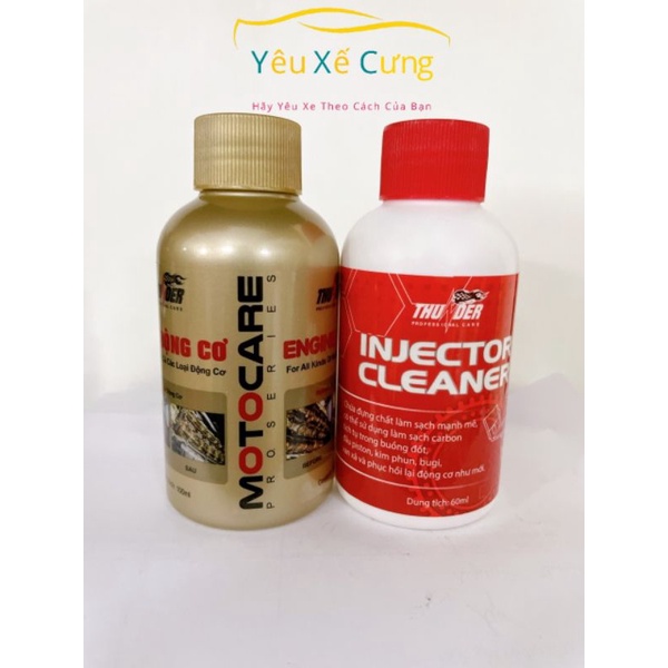 Combo Thunder Phụ Gia Xúc Rửa Động Cơ + Vệ Sinh Buồng Đốt Siêu Sạch