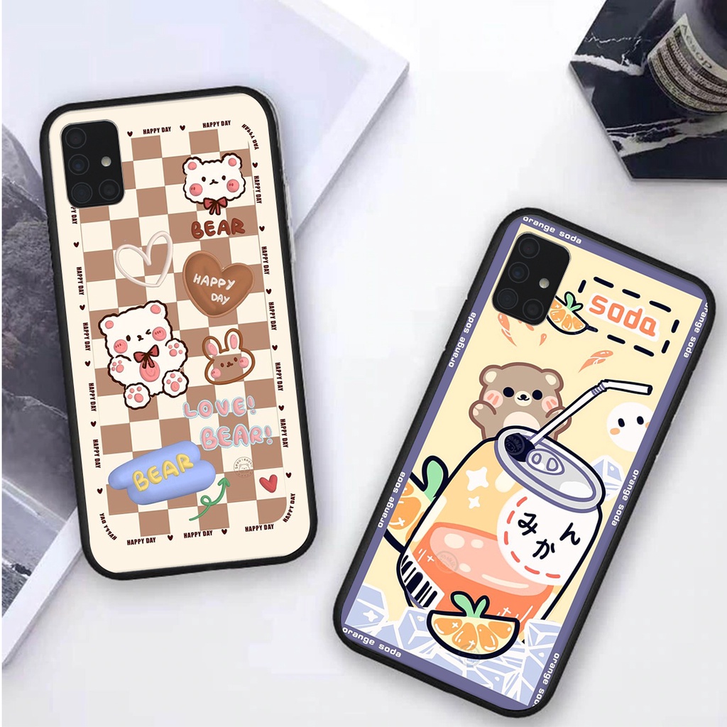 Ốp lưng Samsung A31 / A51 / A71 in hình 3D GẤU cute be@r, soda, happy day cực hot ,thời thượng
