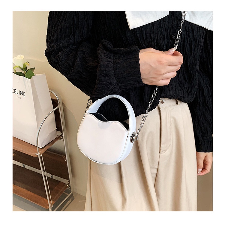 Túi Xách JASMIN NOIR Da PU Hình Yên Ngựa Phối Dây Xích Thời Trang Cho Nữ
