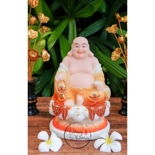 Tượng Phật Di Lặc - Tượng Di Lặc Như Ý ngồi túi tiền 30cm