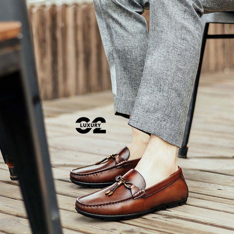 Giày lười nam Luxury dáng Moccasin Shoes BL09-2 chất da cao cấp nhiều size