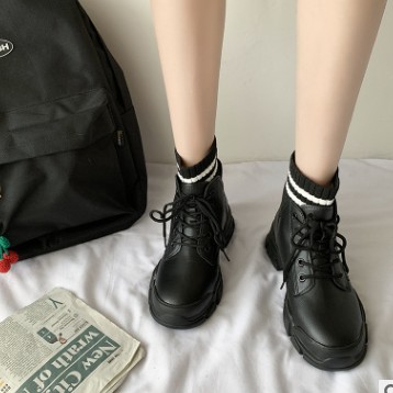 Boot nữ ❤️FREESHIP❤️ Bốt Len Chun Cổ Thấp Hàng Quảng Châu Hot Trend | BigBuy360 - bigbuy360.vn