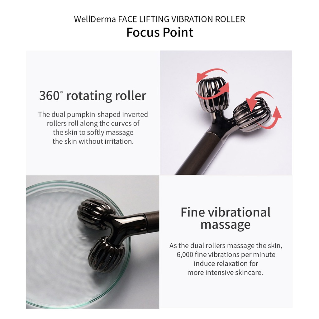 Con lăn điện rung Wellderma v-line Face Lifting Vibration Roller