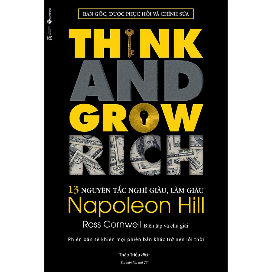 Sách - 13 Nguyên tắc nghĩ giàu, làm giàu - Think and Grow Rich - Napoleon Hill (Tái bản 2020)