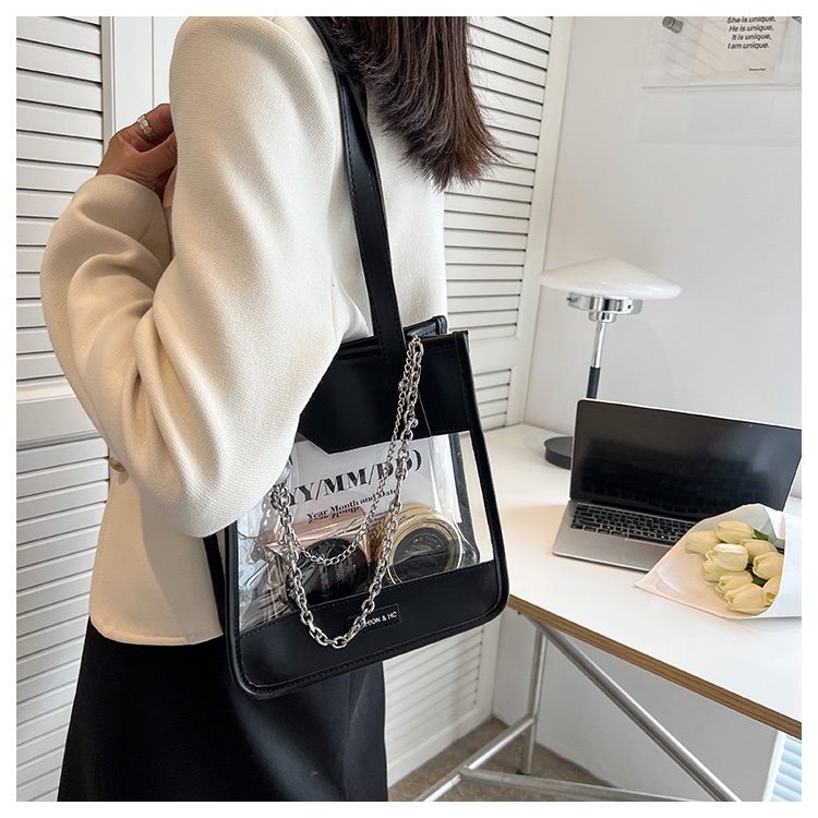 IELGY Túi Đeo Vai jelly Trong Suốt Thời Trang Dễ Phối Đồ Cho Nữ