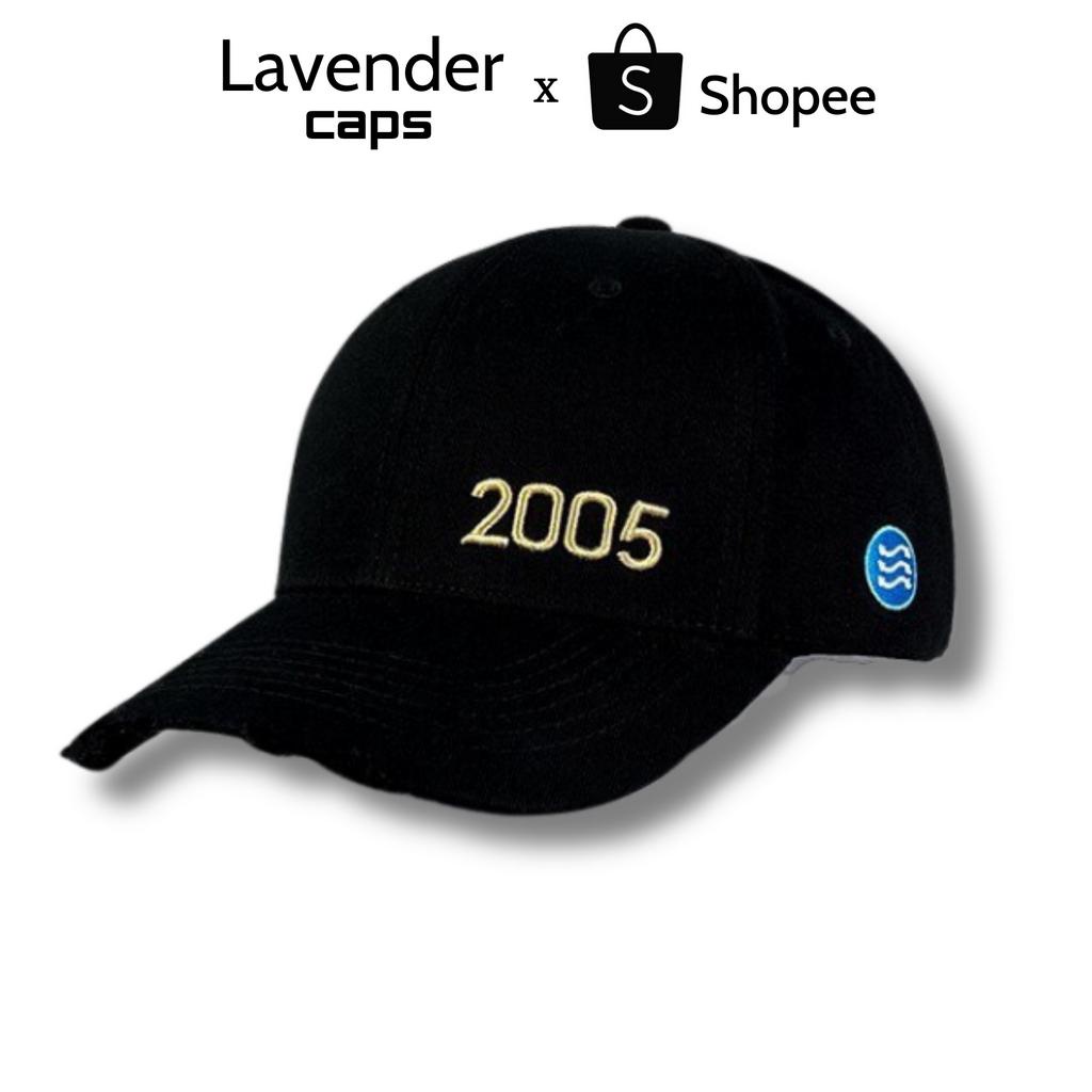 Nón kết Mũ lưỡi trai đen 2005 logo thêu dành cho nam nữ Free size