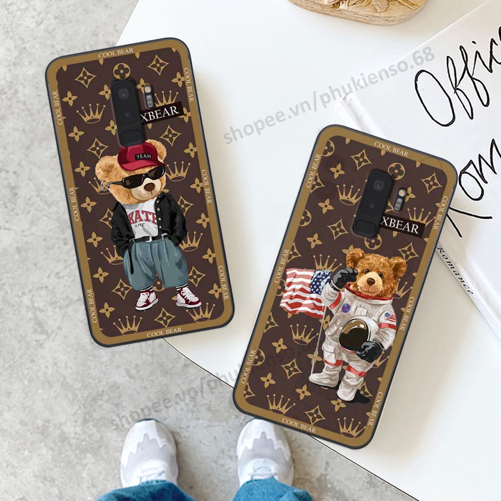 Ốp lưng điện thoại Samsung S9 / S9 Plus / S9+ in hình gấu bear, kaws, doremon thời trang, ốp lưng cao cấp chất lượng