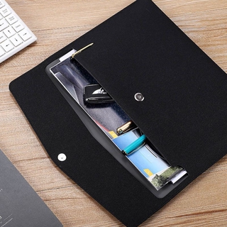 Waterproof Leather A4 Business Briefcase File Folder Document Paper Organizer