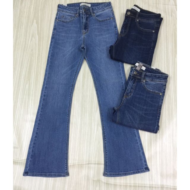 Quần Jean trơn loe ống 21cm dài - 02loeKancan
