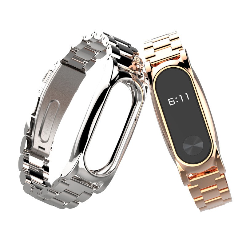 Dây Đeo Thay Thế Chất Liệu Thép Không Gỉ Cho Xiaomi Mi Band 3 4 5 6 7 miband 7/6/5/4/3