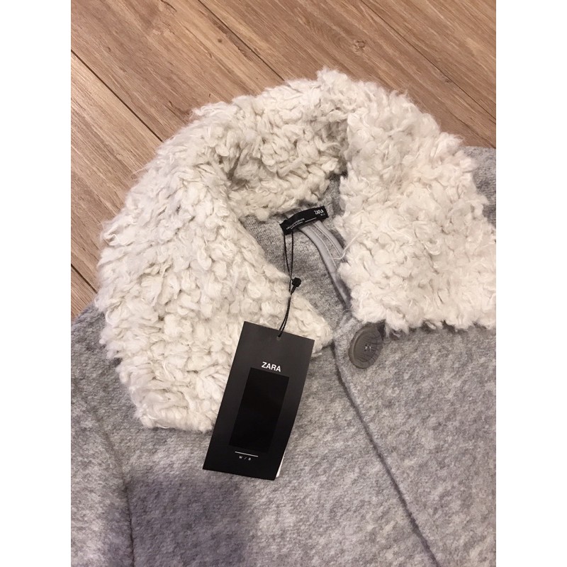 Pass áo dạ cổ lông zara auth new nguyên tag