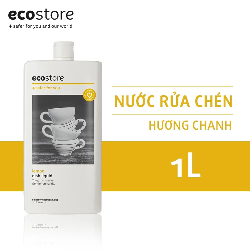 Nước rửa chén hương chanh gốc thực vật Ecostore 1L