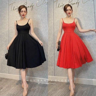 Đầm 2 dây dáng xoè maxi, nhẹ nhàng nữ tính nhưng lại sexy