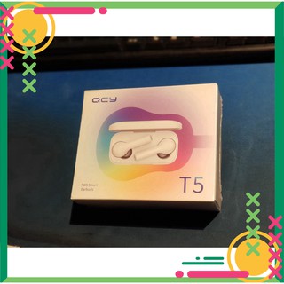 GIẢM GIÁ  Tai nghe Bluetooth QCY T5 trắng + Túi đựng tai nghe QCY GIẢM GIÁ