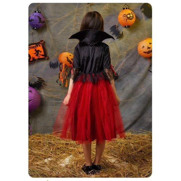 Trang PhụC Halloween Phù ThủY Ma Cà RồNg Cho Bé