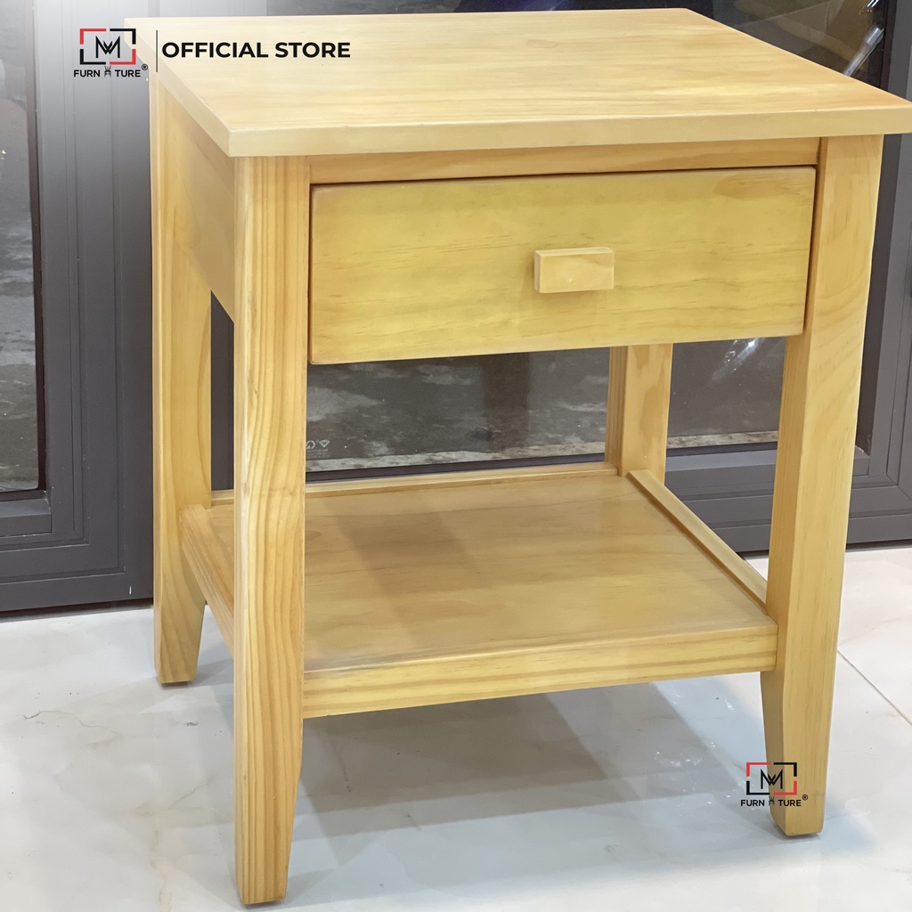 Tab đầu giường SARA gỗ thông cao cấp thương hiệu MW FURNITURE