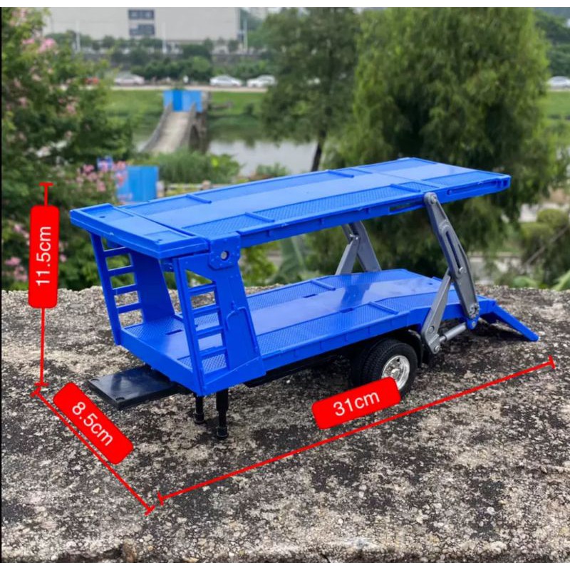 Xe mô hình trailer chở xe 1:32