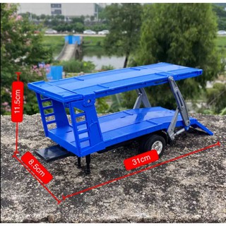 Xe mô hình trailer chở xe 1:32