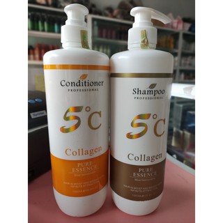 Cặp dầu gội xả 5C Collagen MAKAYRY Siêu Mềm Mượt 1000ml