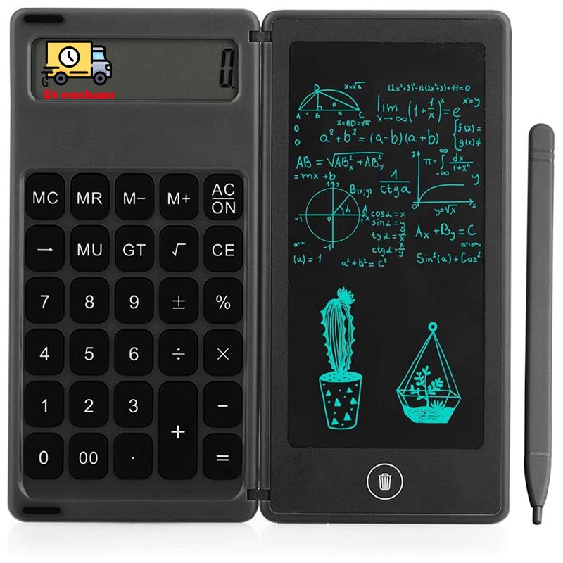Máy Tính Bảng LCD 6 Inch Kỹ Thuật Số Kèm Bút Cảm Ứng Màu Đen Có Nút Bấm Và Bút Cảm Ứng