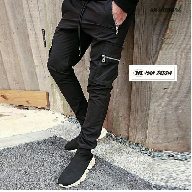 -"4G" Man Jadda Quần Jogger Có Dây Kéo Hàng Hóa | Quần Jogger Chở Hàng Một Lần Viral (Code358)