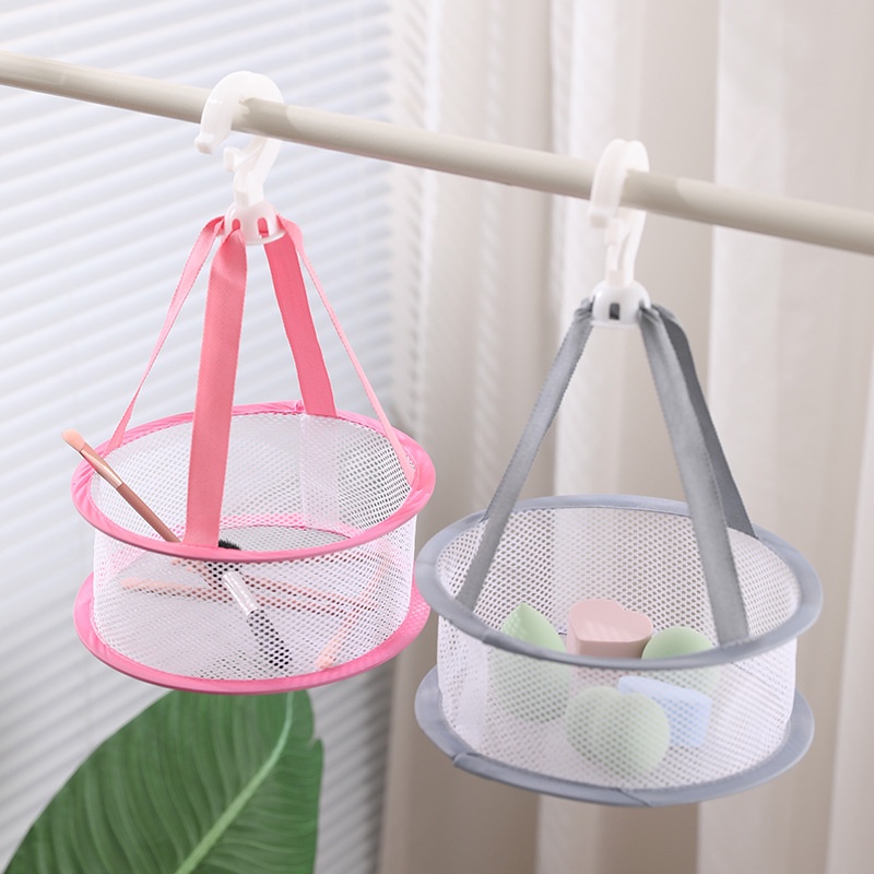 Di Động 360° Túi Lưới Phơi Khô Cọ Trang Điểm Đa Năng Có Thể Gấp Gọn Tiện Dụng