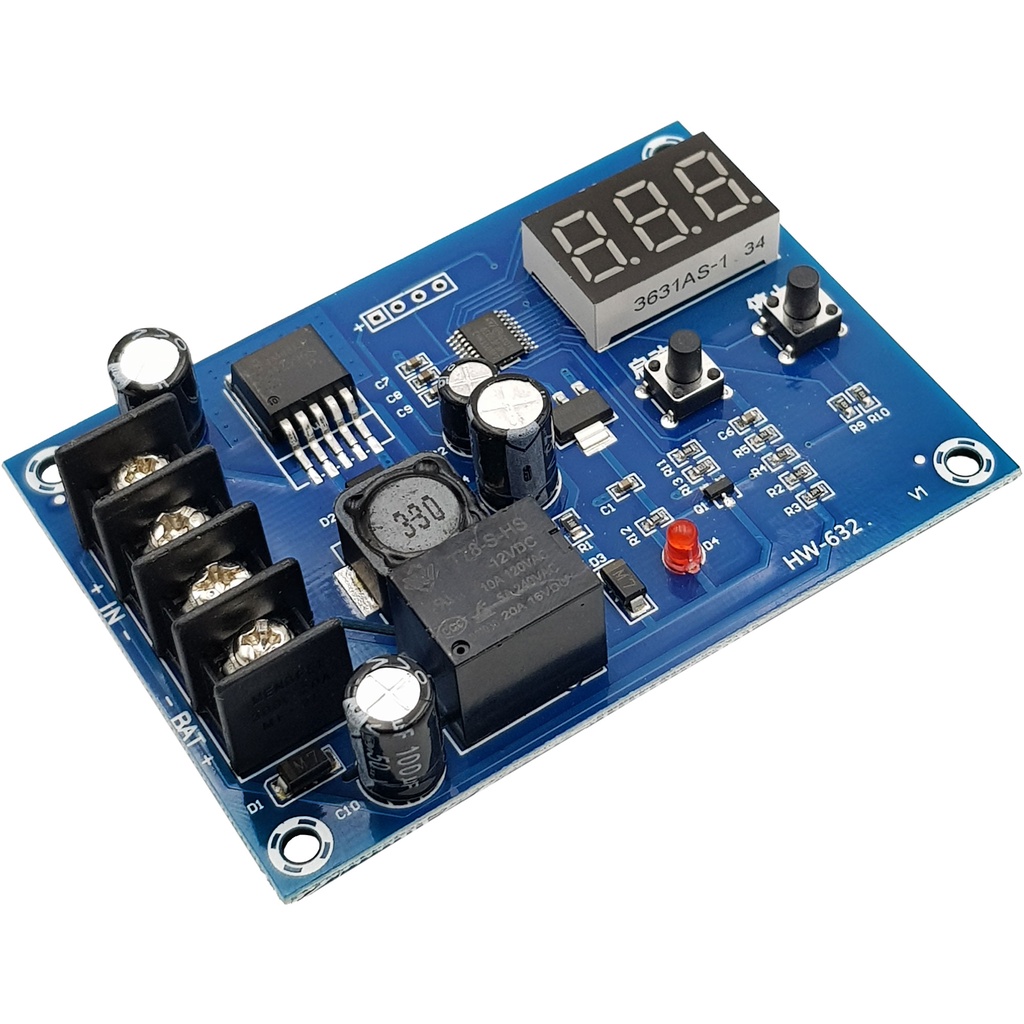 Mạch Sạc Acquy XH-M603 12-24V khi acquy đầy mạch sẽ tự động ngắt sạc để đảm bảo độ bền của acquy