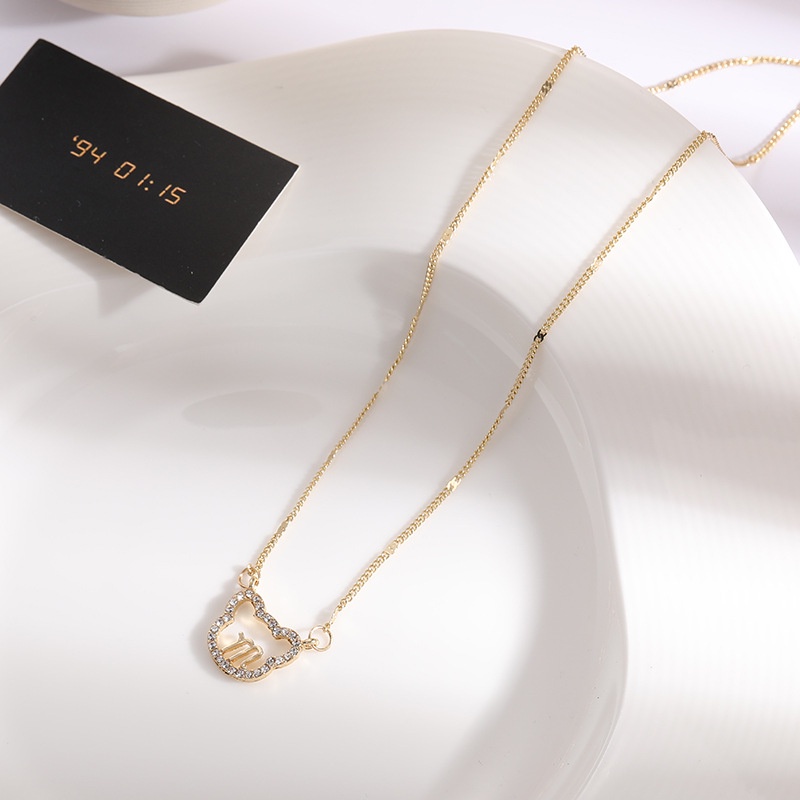 Vòng Cổ Choker Mặt Hình Gấu Đính Đá Pha Lê Độc Đáo JP5