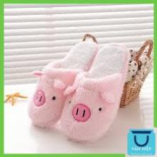 Dép đi trong nhà nỷ bông hình lợn, bọc bông đi trong nhà, giúp giữ ấm chân siêu êm, tiện lợi, Giadungbpm