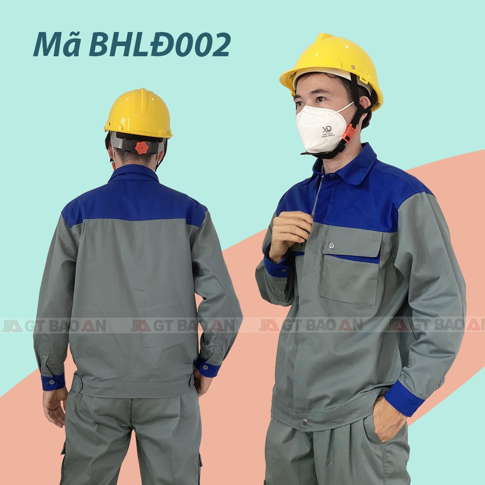 Bộ Quần Áo Công Nhân Bảo Hộ Lao Động Trong Nghành Cơ Khí, Xây Dựng Đủ Màu, Size
