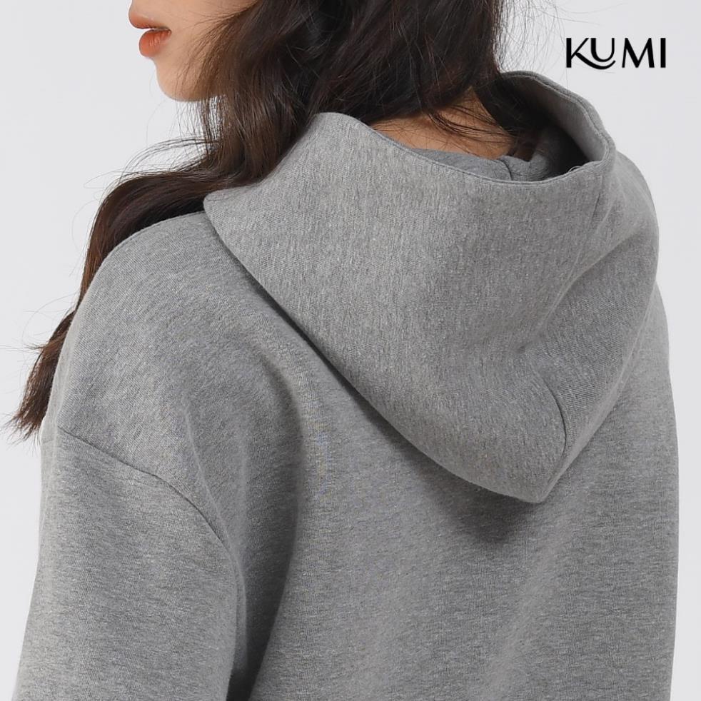 Áo Hoodie Nữ Dài Tay Có Mũ Chất Nỉ Bông Cao Cấp Kumi, Áo Nỉ Nữ Basic Có Mũ Thời Trang Trẻ Trung Năng Động - Ghi | BigBuy360 - bigbuy360.vn