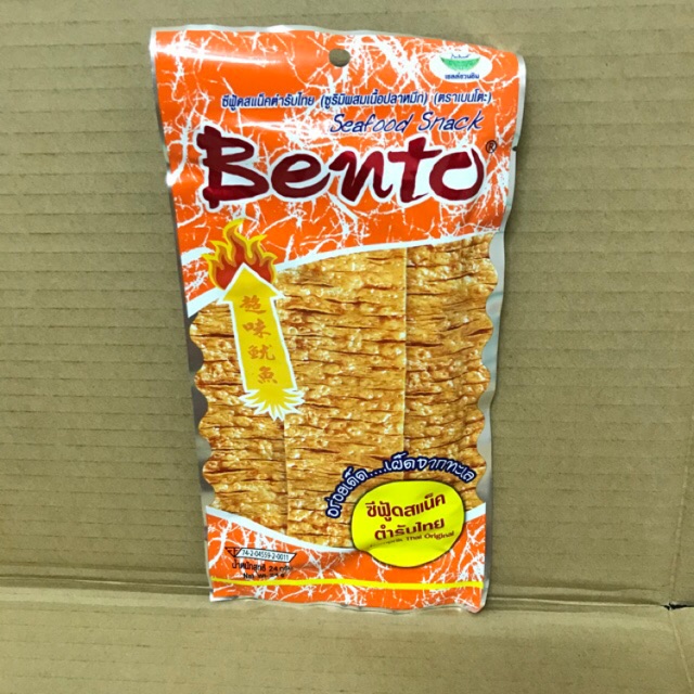 Túi Snack Mực Bento Tẩm Cay Ngọt Cam 24g