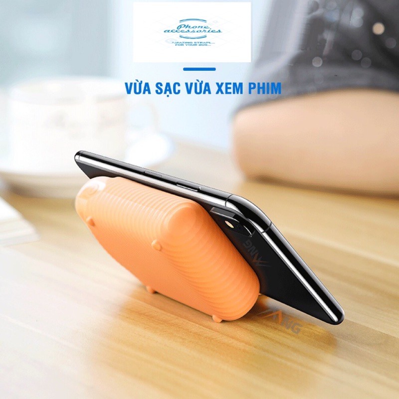 Pin sạc dự phòng không dây Rockspace P51 wireless 10.000 mAh sạc nhanh iphone, samsung chính hãng bảo hành 12