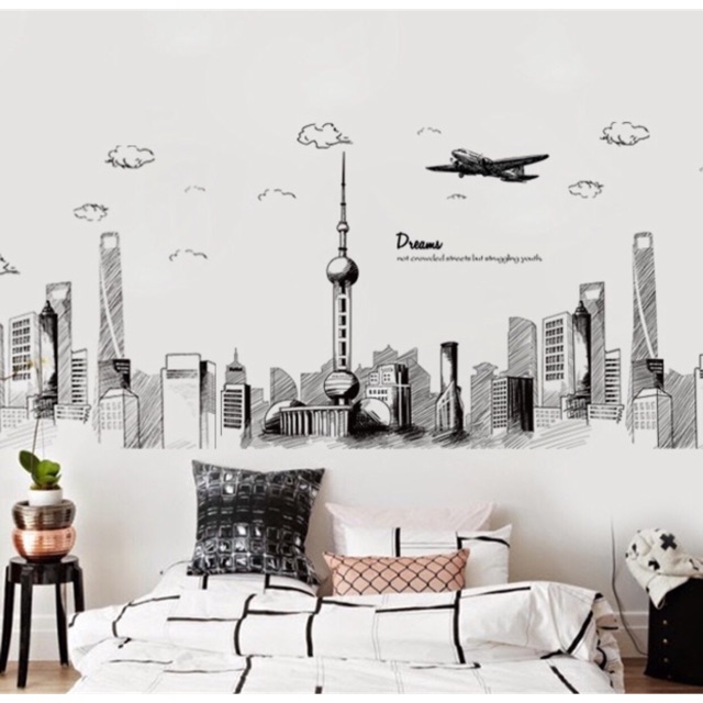 Decal Thành phố phác hoạ