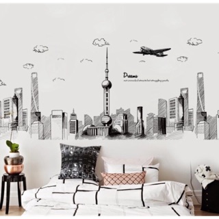 Decal Thành phố phác hoạ