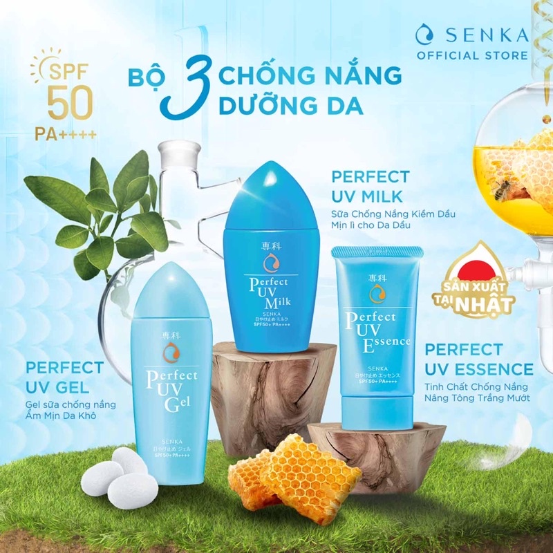 Kem chống nắng dạng sữa Senka Perfect UV Milk 40ml