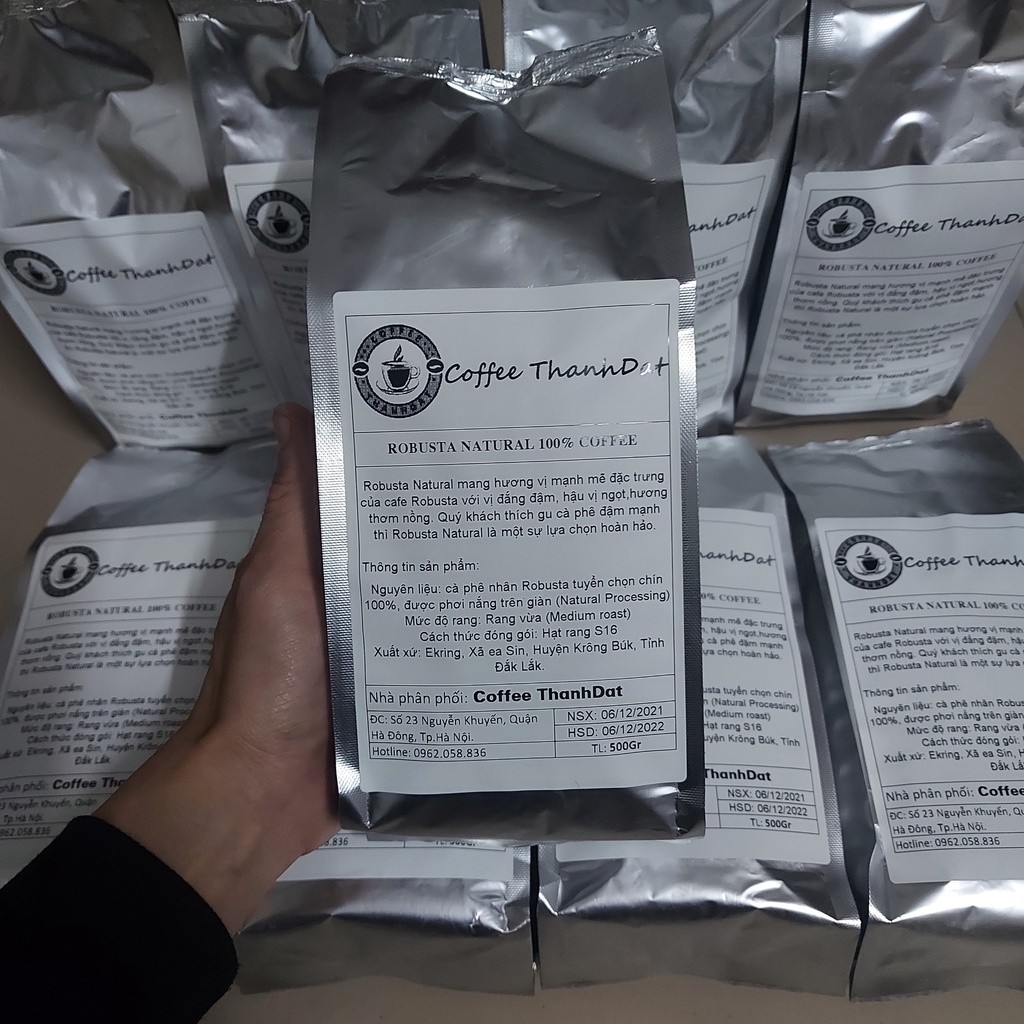 Cà phê Hạt Robusta Natural nguyên chất
