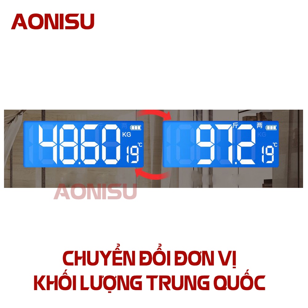 Cân Điện Tử Sức Khoẻ ELECTRONIC SCALE 180KG (TẶNG PIN) - Cân Sức Khoẻ Cho Gia Đình Màn Hình LCD GIA DỤNG AONISU