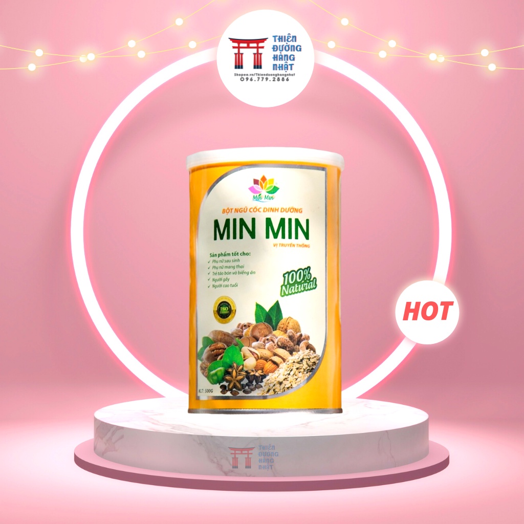 Bột ngũ cốc MIN MIN 29 loại hạt và đậu bổ sung dinh dưỡng cho mẹ bầu lợi sữa cho mẹ sau sinh hộp 500g