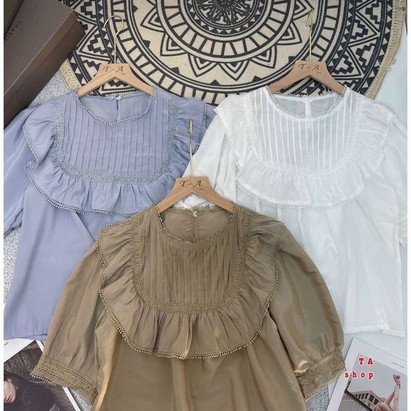 Áo kiểu dáng babydoll bèo ngực, Áo thiết kế sang chảnh AK1625 - NhiNhi Shop