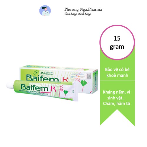 Gel bôi bảo vệ dịu da Baifem K 10g